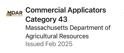 Commercial Applicators Category 43 - Massachusetts Department of Agricultural Resources